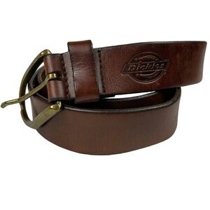 Dickies Genuine Brown Leather Woman’s Unisex Mens Basic Belt 5369050 Size 38